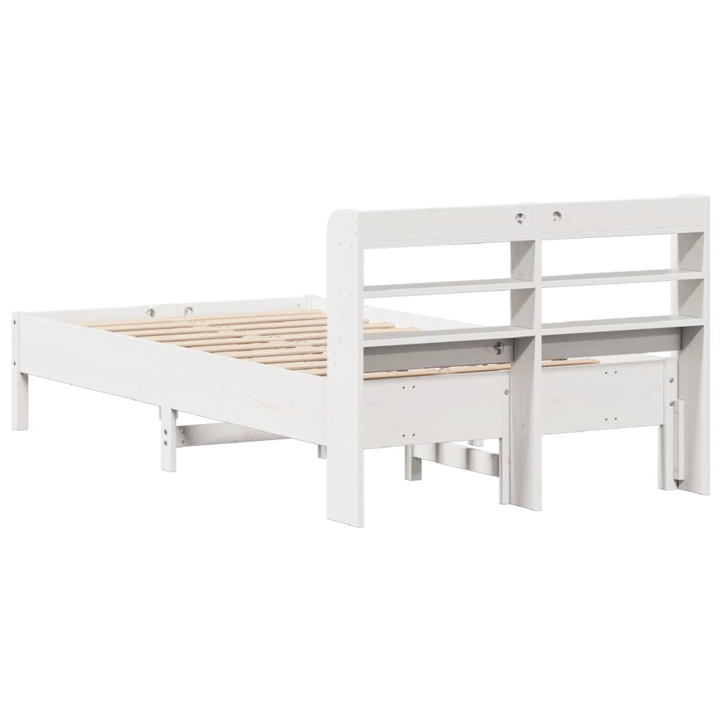 Sengeramme uten madrass hvit 75x190 cm heltre furu