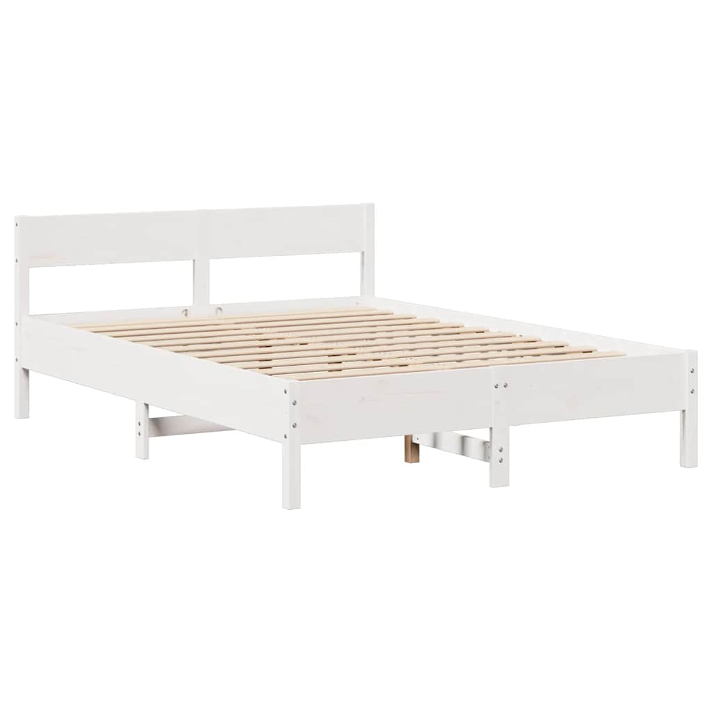 Sengeramme uten madrass hvit 120x200 cm heltre furu