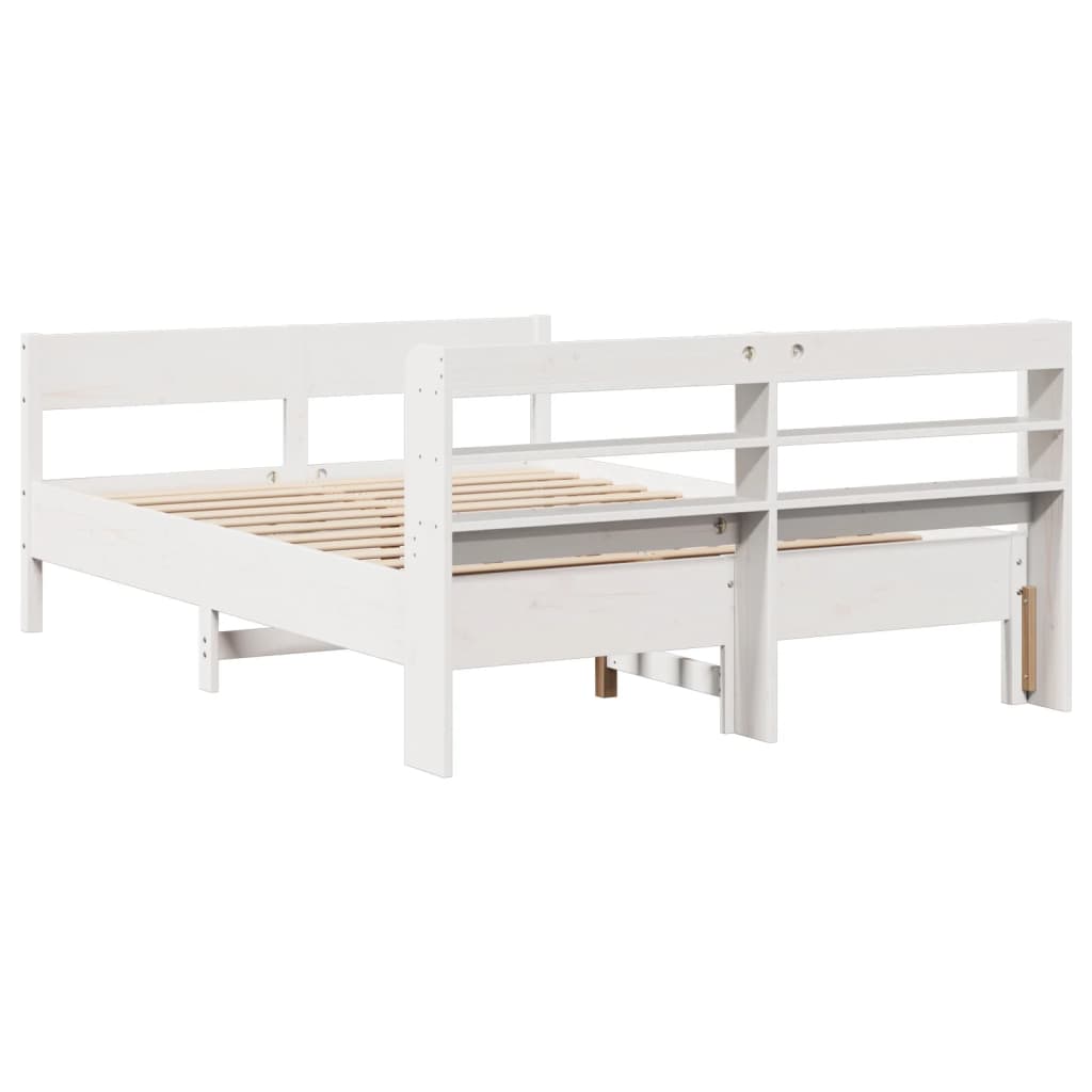Sengeramme uten madrass hvit 135x190 cm heltre furu