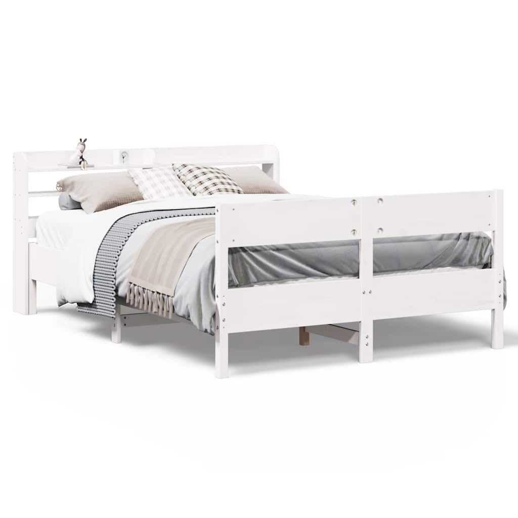 Sengeramme uten madrass hvit 120x190 cm heltre furu