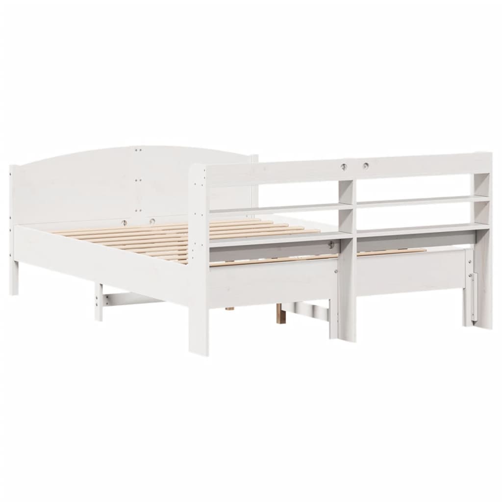 Sengeramme uten madrass hvit 160x200 cm heltre furu