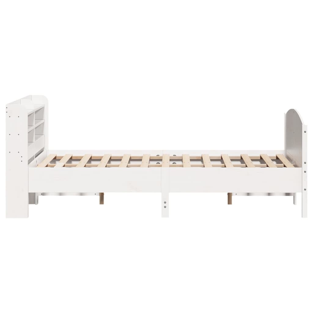 Sengeramme uten madrass hvit 150x200 cm heltre furu