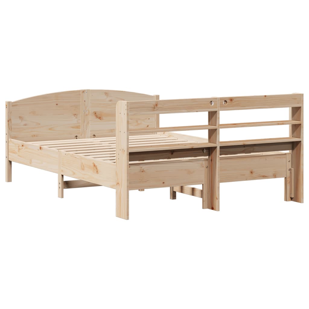 Sengeramme uten madrass hvit 135x190 cm heltre furu