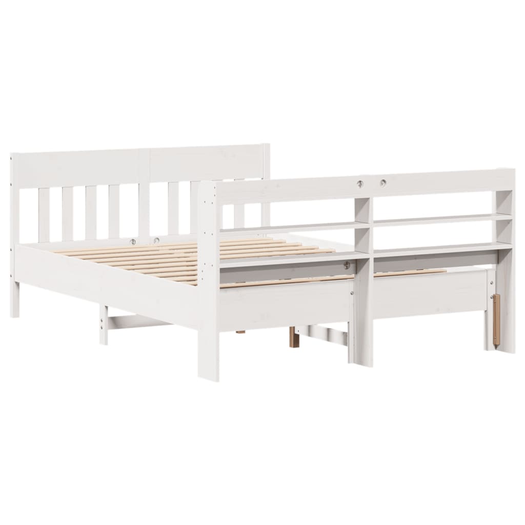 Sengeramme uten madrass hvit 120x190 cm heltre furu