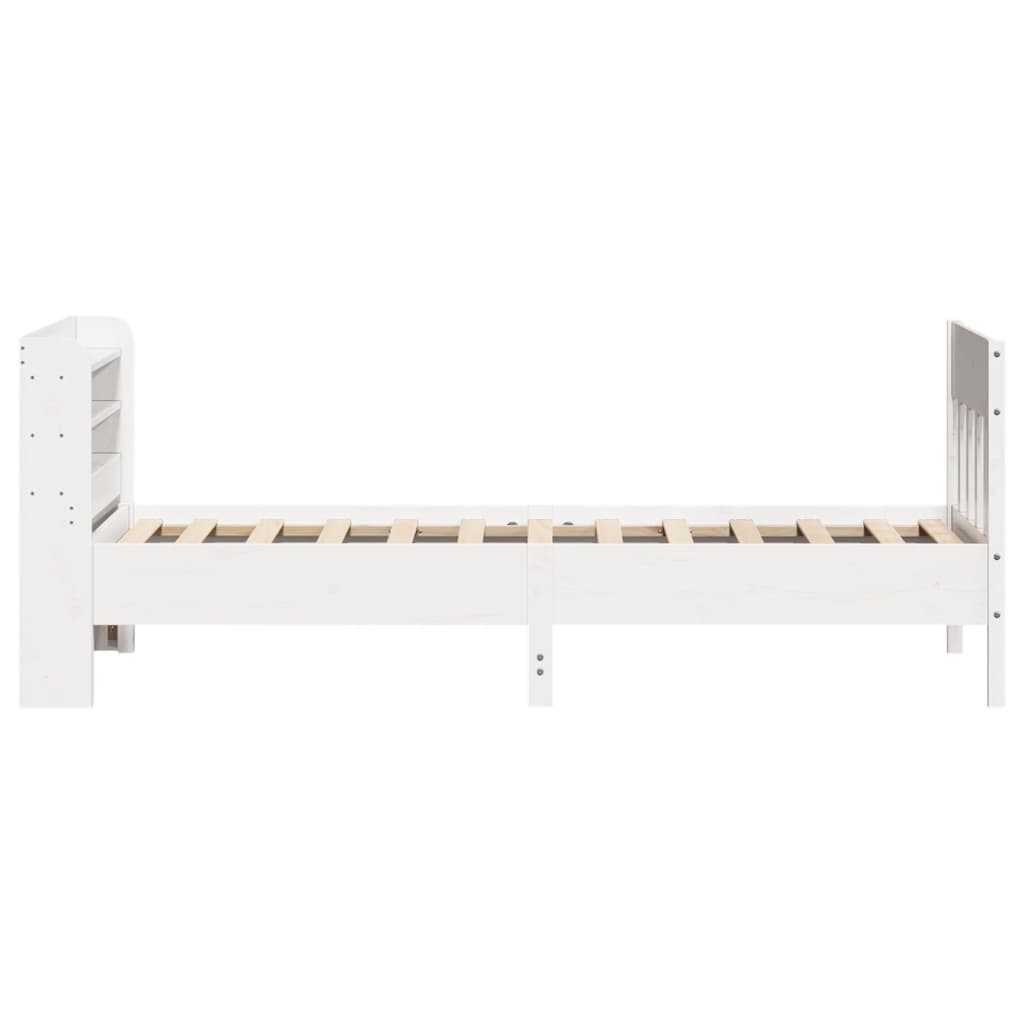 Sengeramme uten madrass hvit 75x190 cm heltre furu