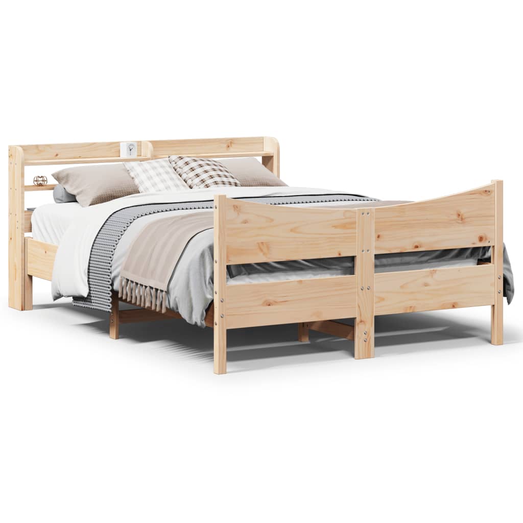 Sengeramme med hodegavl 135x190 cm heltre furu