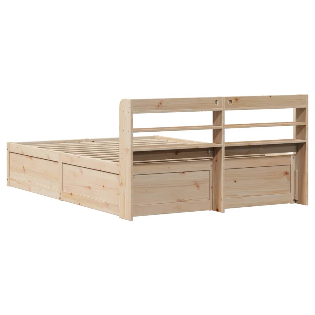 Sengeramme med hodegavl 135x190 cm heltre furu
