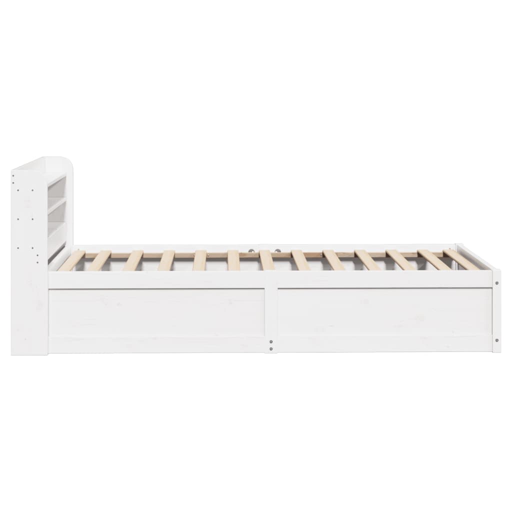 Sengeramme med hodegavl hvit 75x190 cm heltre furu