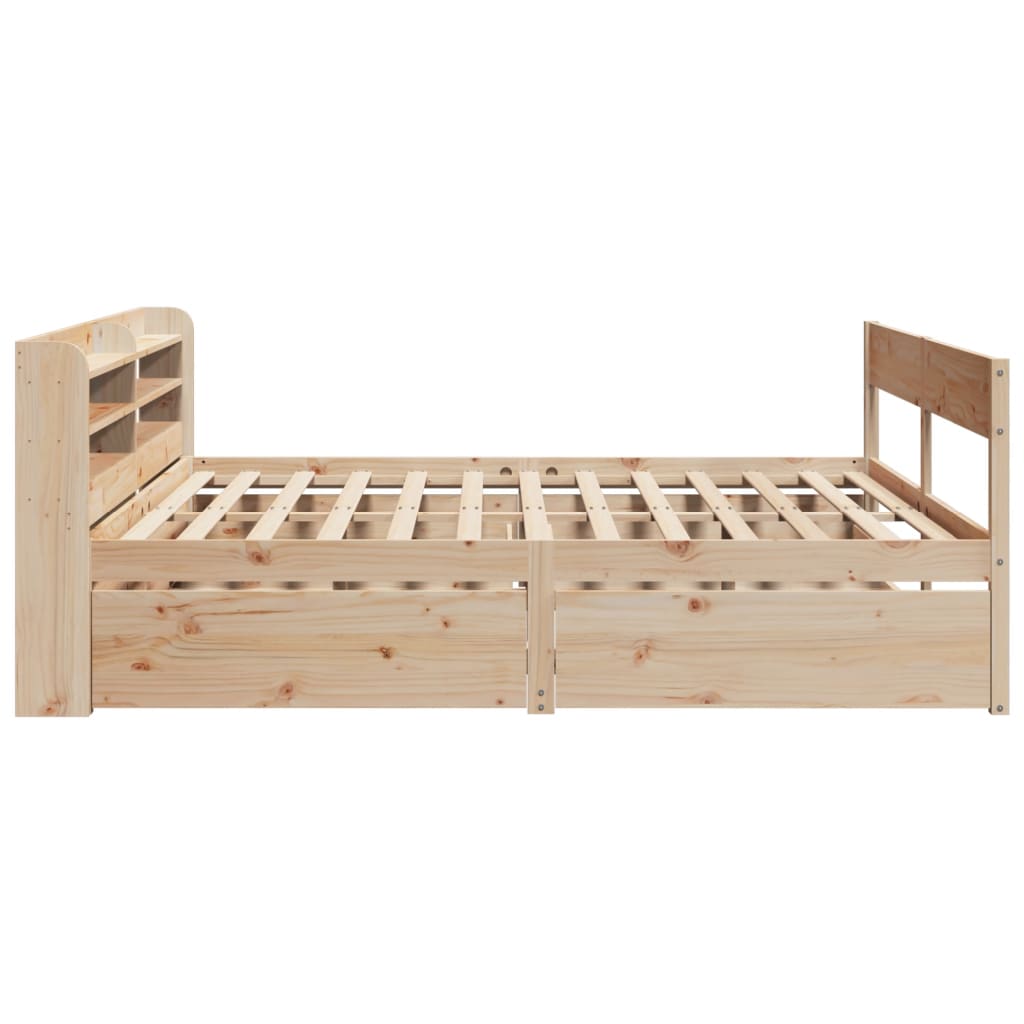 Sengeramme med madrass 200x200 cm heltre furu