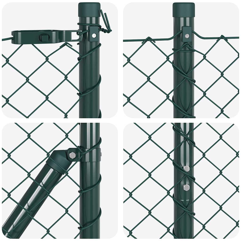 Kjedegrindstøtte 25 x 1 m PVC-belagt stål Grønn Mesh