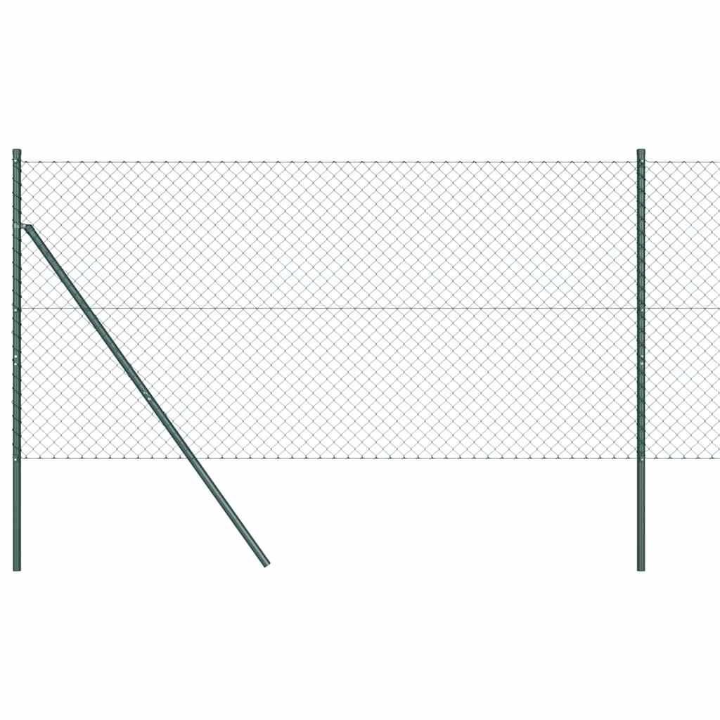 Kjedegrindstøtte 25 x 1 m PVC-belagt stål Grønn Mesh