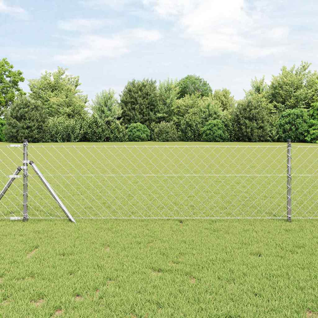 Gjerdepåle sølv 10 x 0,6 m (60 x 60 mm maske) Stål