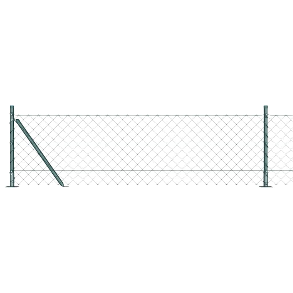 Kjedegjerde med betongbase 25 x 0,6 m PVC-belagt stål Grønn