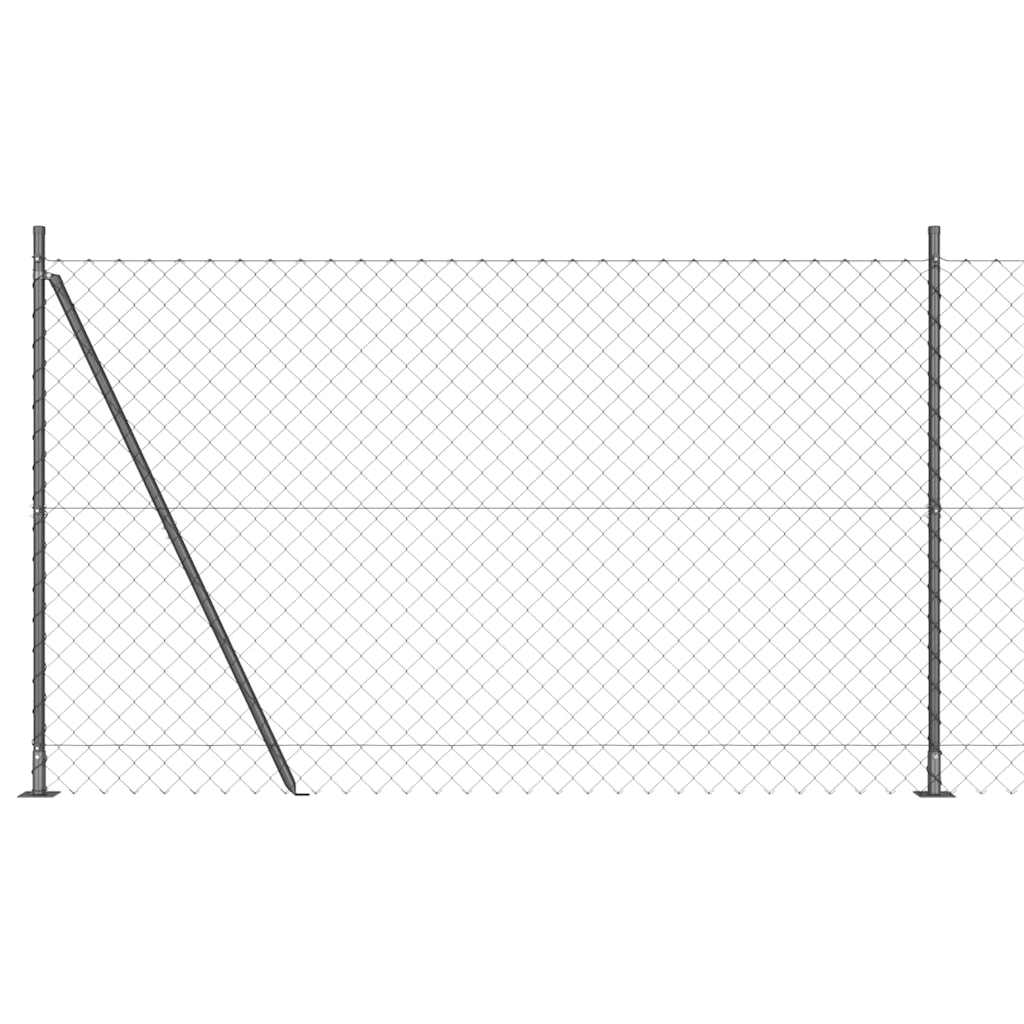 Gjerdepåle Grå 10 x 1,6 m (60 x 60 mm nett) Stål og PVC