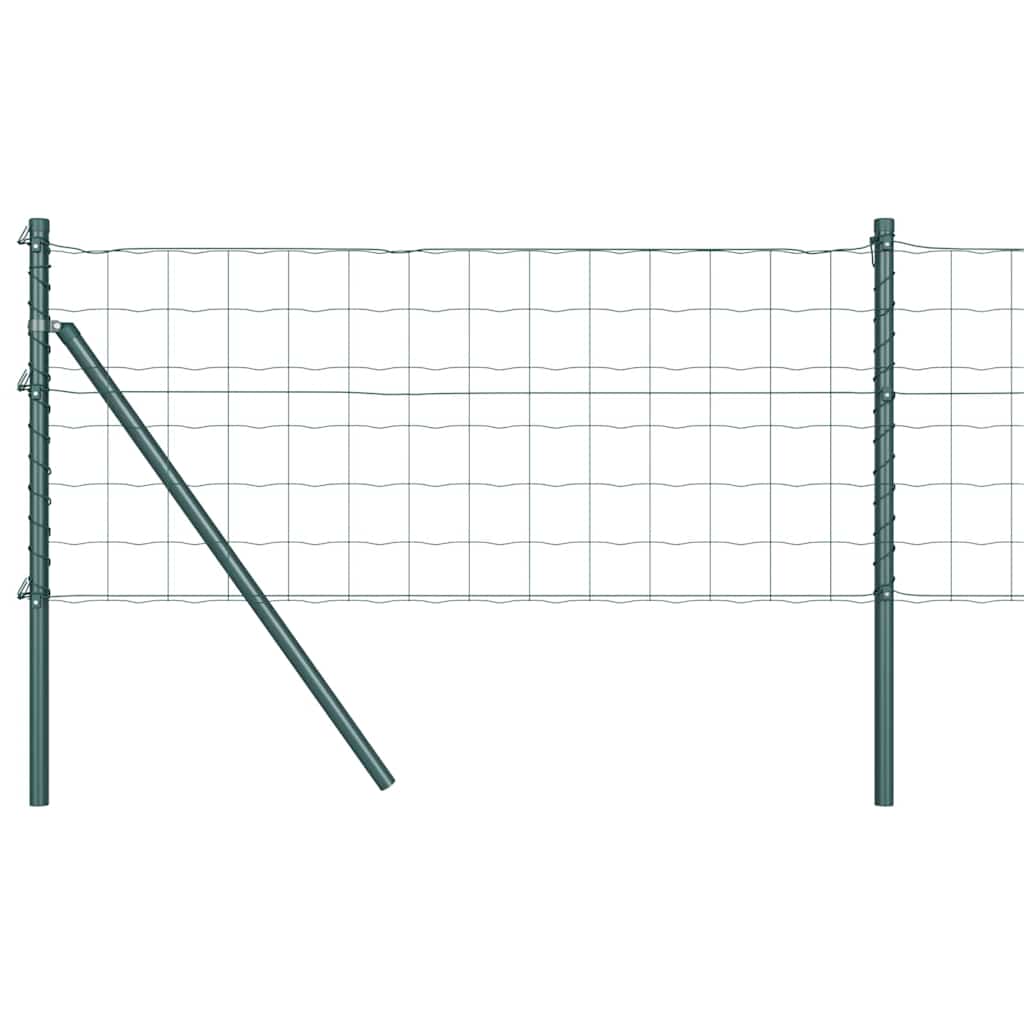 Gjerde med stolpe grønn 0,4 x 10 m Stål og PVC vidaXL