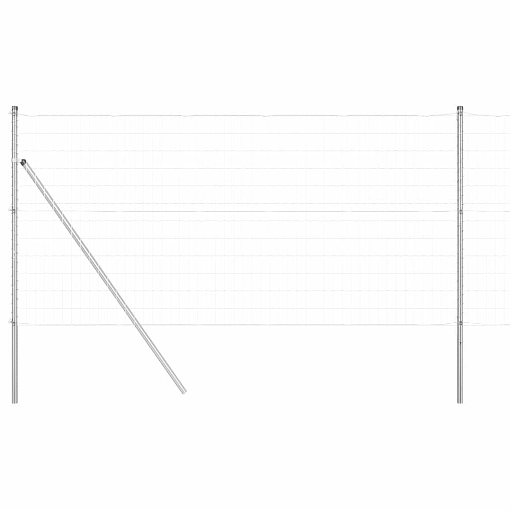 Gjerde med stolpe sølv 1 x 10 m Stål og PVC