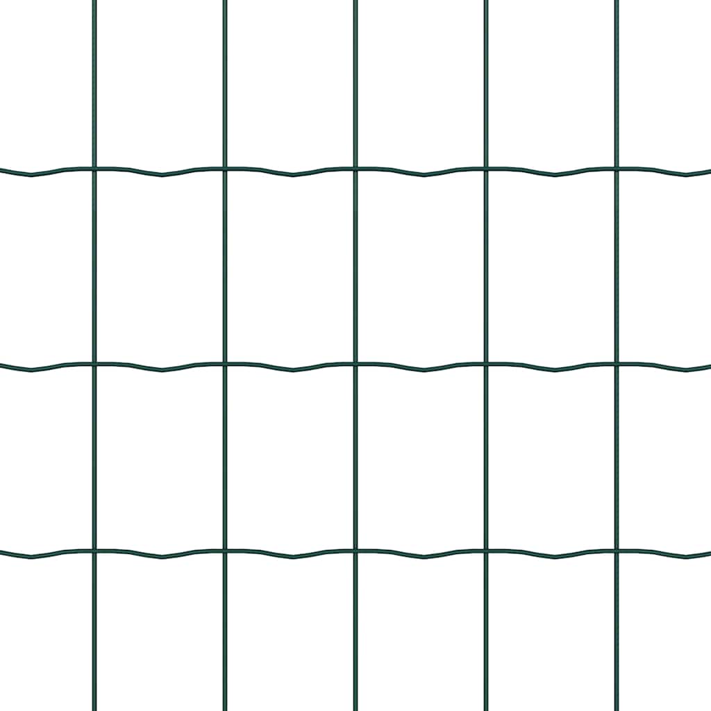 Gjerde med stolpe grønn 0,6 x 10 m Stål og PVC