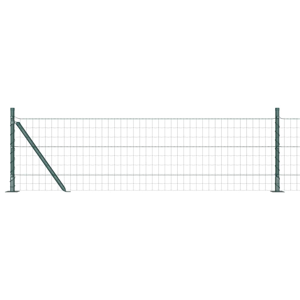 Gjerde med stolpe grønn 0,6 x 10 m Stål og PVC