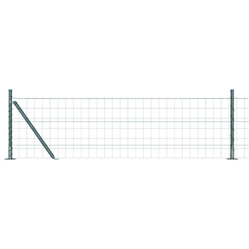 Gjerde med stolpe grønn 0,6 x 50 m Stål og PVC