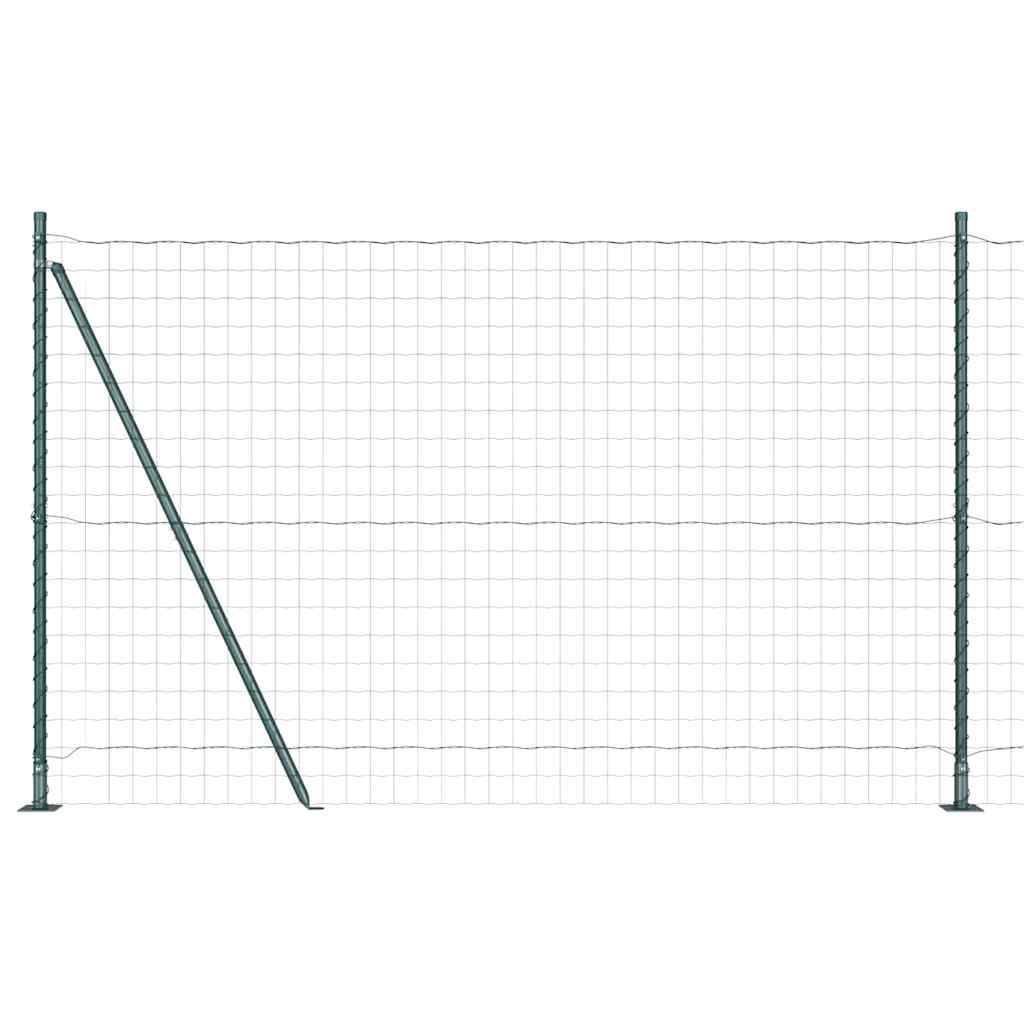 Eurogjerde med betongfundament 10 x 1,4 m PVC-belagt stål Grønn