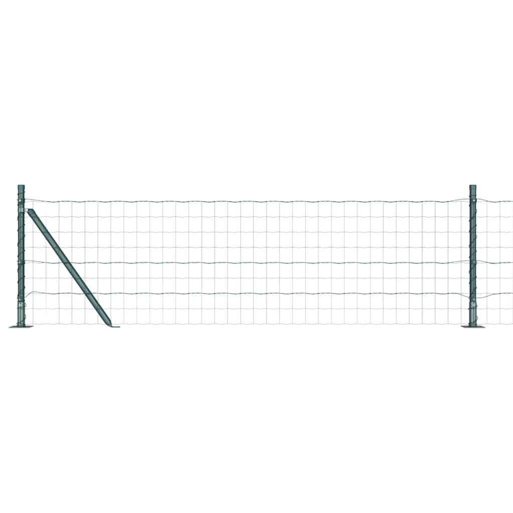 Gjerde med stolpe grønn 0,6 x 50 m Stål og PVC