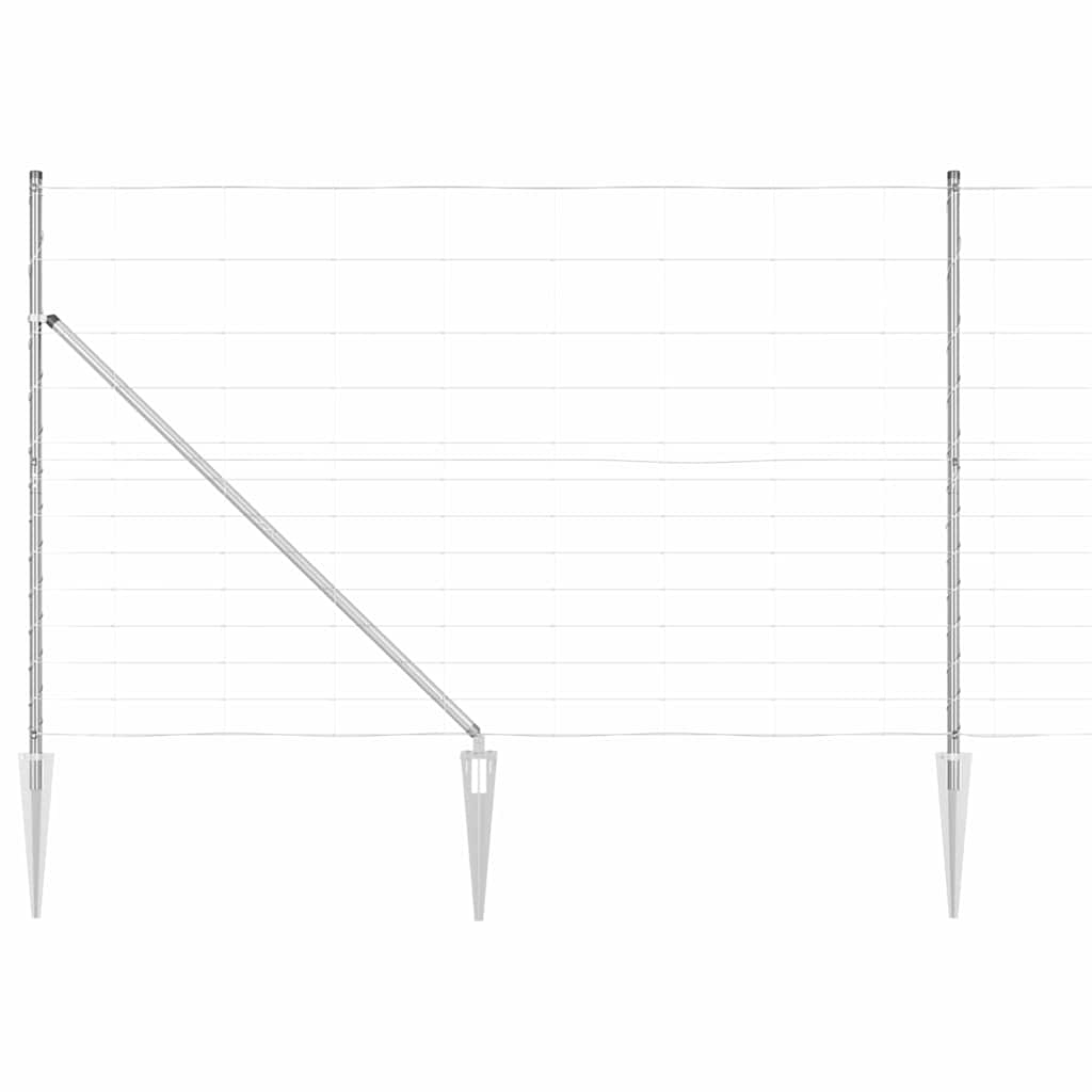 Svweiende trådgjerde med spisser 25 x 1,5 m Galvanisert stål
