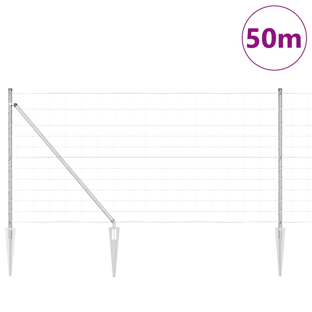 Gjerdepåle Galvanisert 50 x 1,2 m Stål
