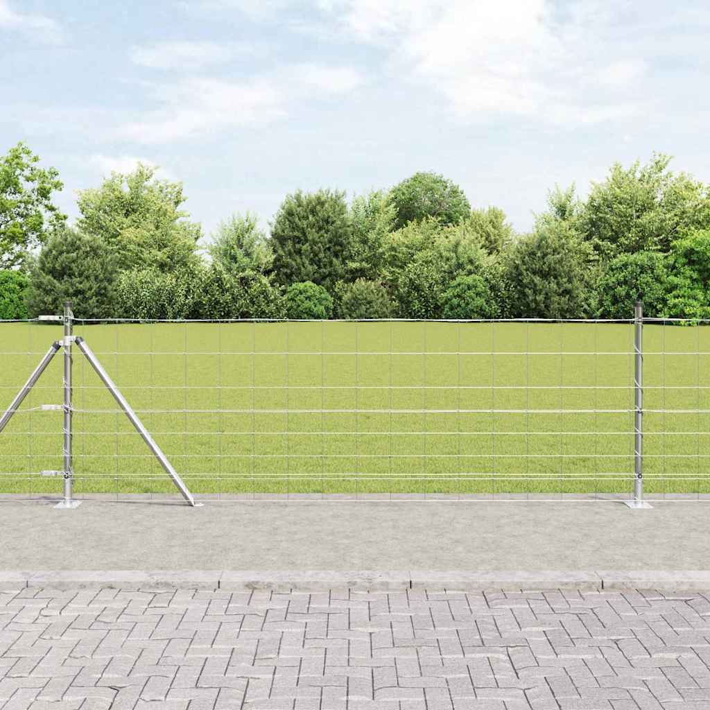 Sveistgjerde med Betongbase 50 x 0,8 m Galvanisert stål Sølv