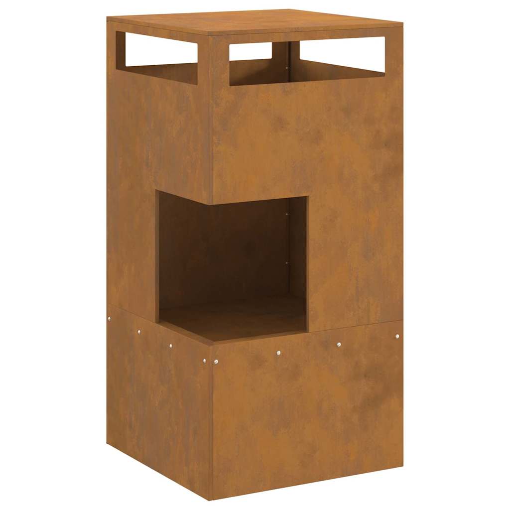 Bålplass Brun 50 x 50 x 100 cm Cortenstål