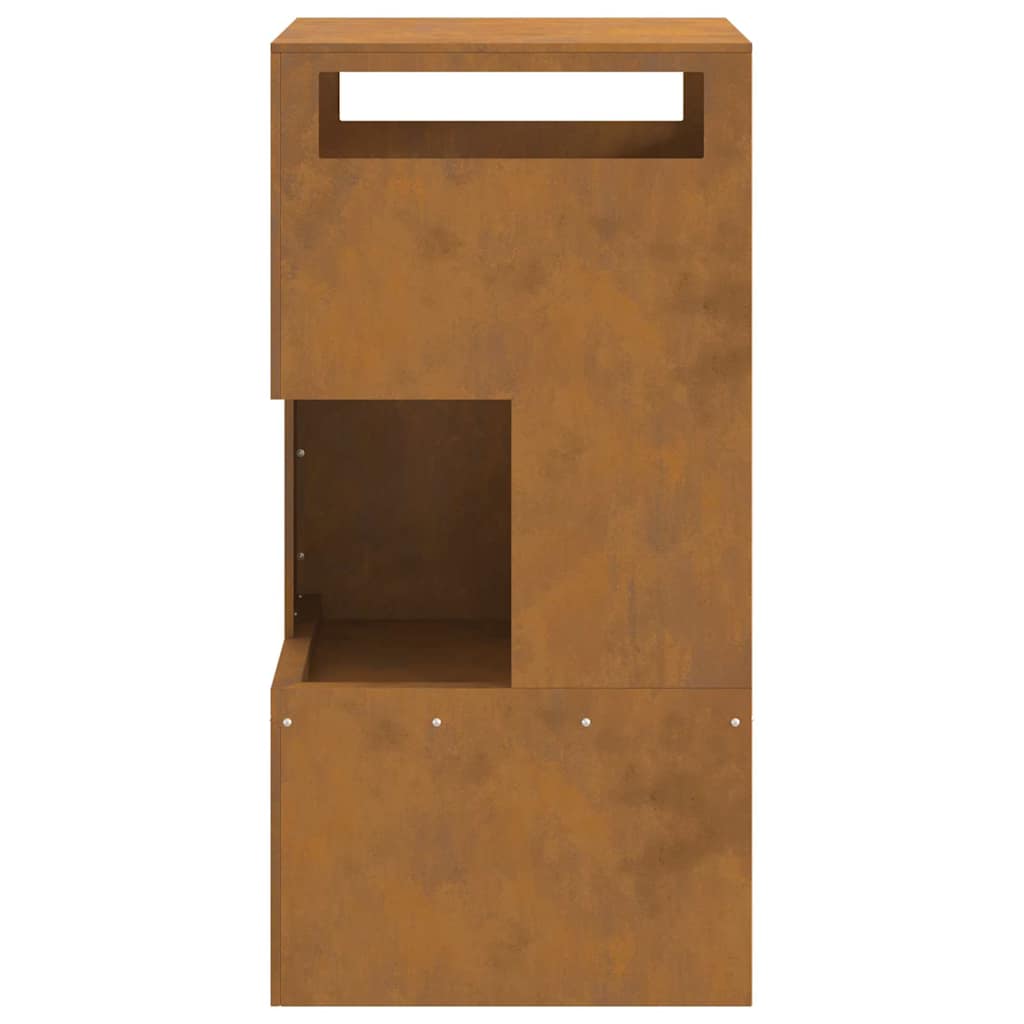 Bålplass Brun 50 x 50 x 100 cm Cortenstål