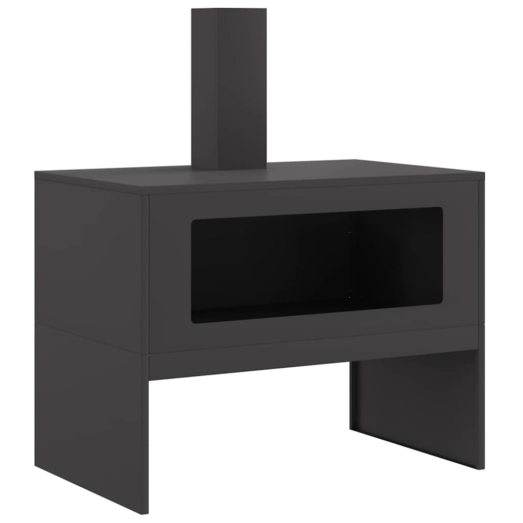 Bålplass Svart 80 x 50 x 96 cm Kaldvalsestål vidaXL