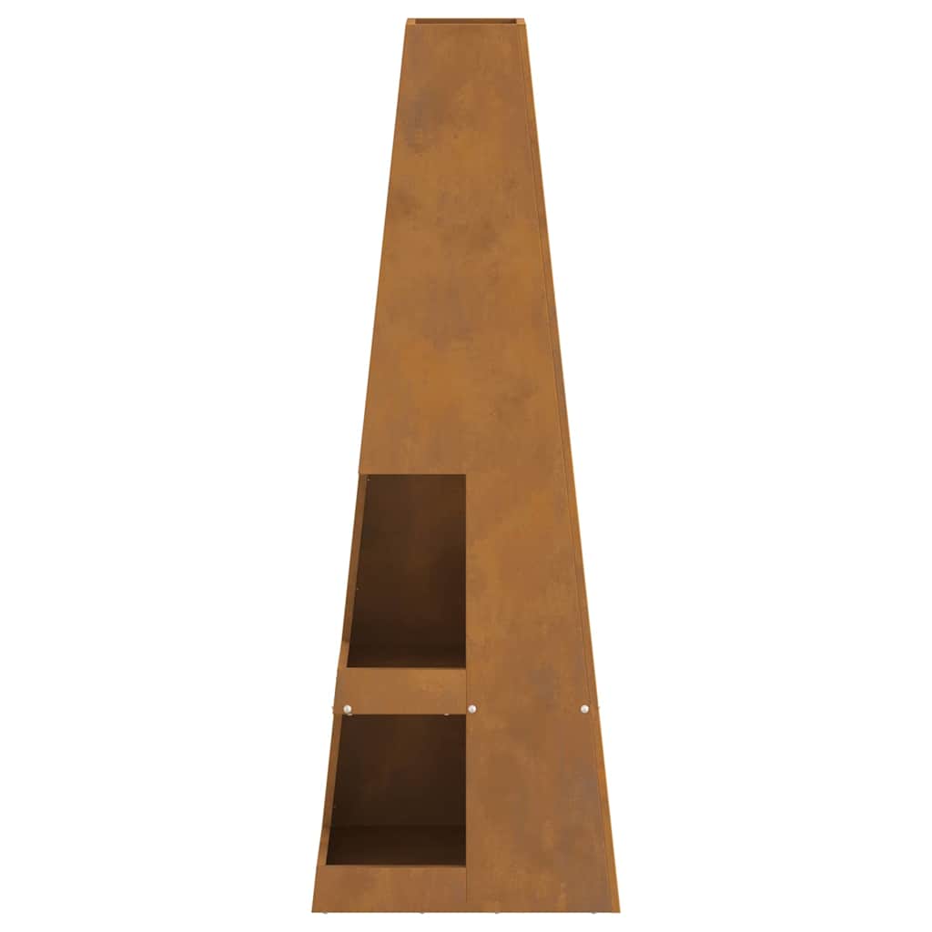 Bålplass Brun 35 x 35 x 100 cm Værbestandig stål