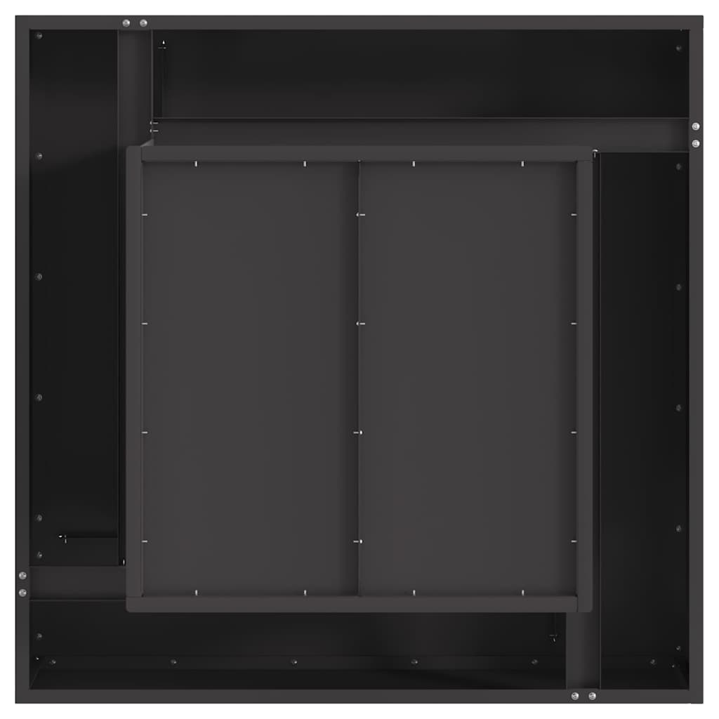 Bålplass Svart 80 x 80 x 40 cm Stål vidaXL