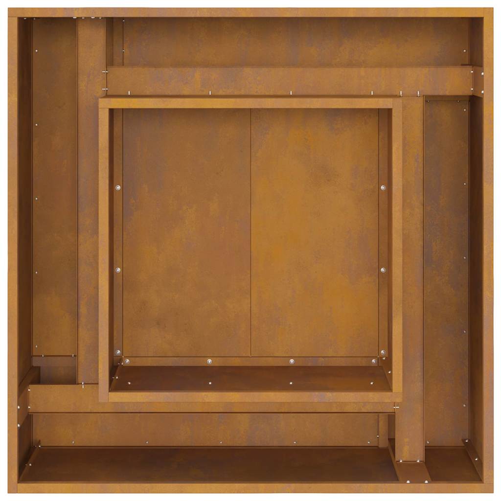 Bålplass Brun 80 x 80 x 40 cm Cortenstål
