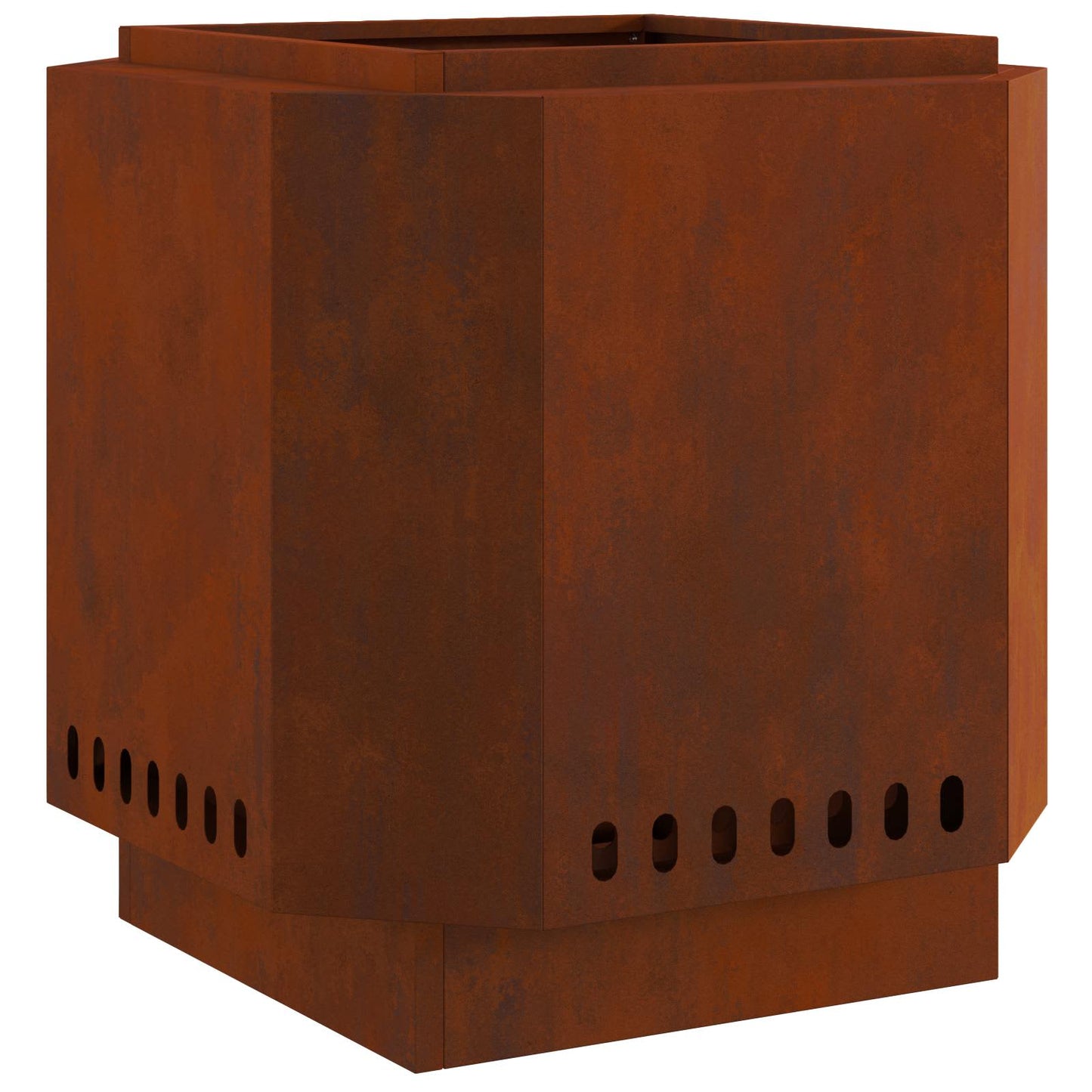 Røykfri ildskål Rusten 48 x 48 x 51 cm Cortenstål