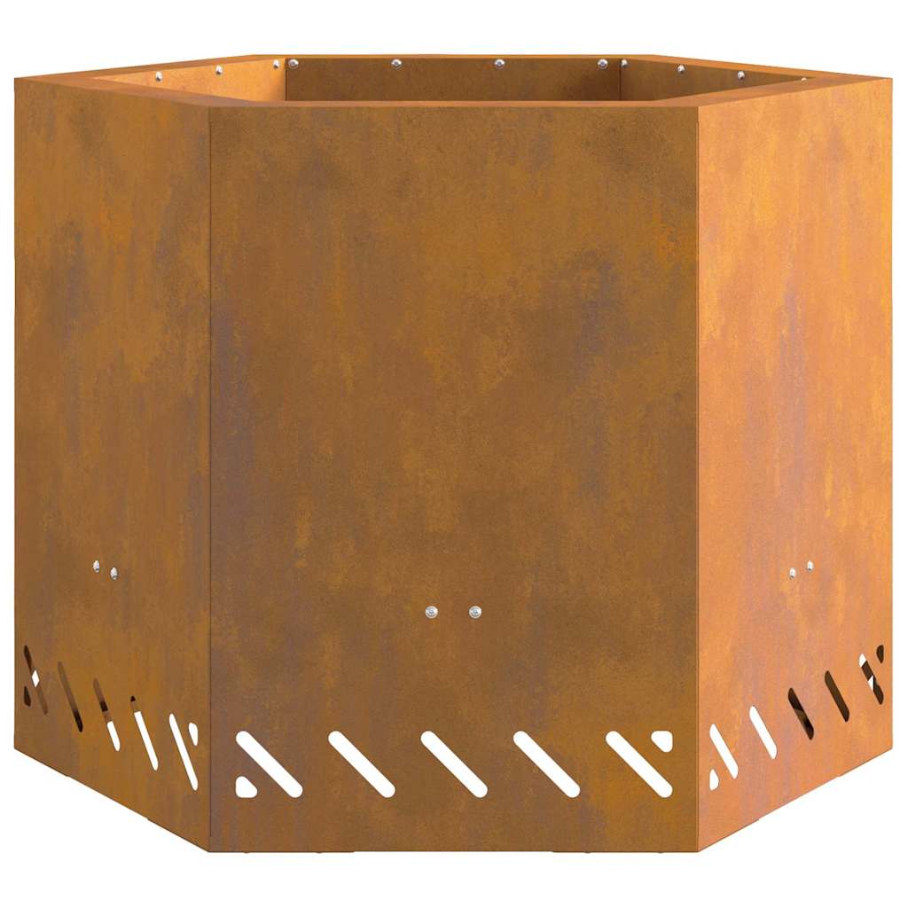 Røykfri ildsted Brun 58 x 58 x 51 cm Cortenstål