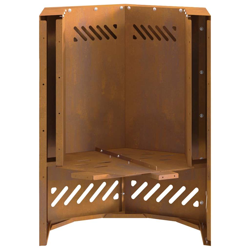 Røykfri ildsted Brun 38 x 38 x 51 cm Cortenstål
