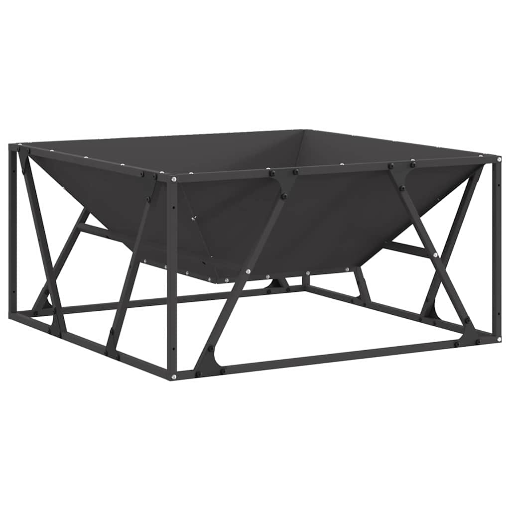 Bålplass Svart 80 x 80 x 40 cm Stål