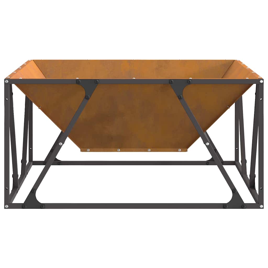 Bålplass Brun 80 x 80 x 40 cm Cortenstål