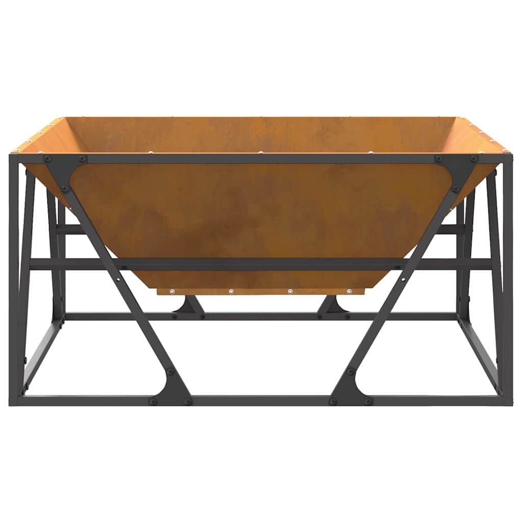 Bålplass Brun 80 x 80 x 40 cm Cortenstål