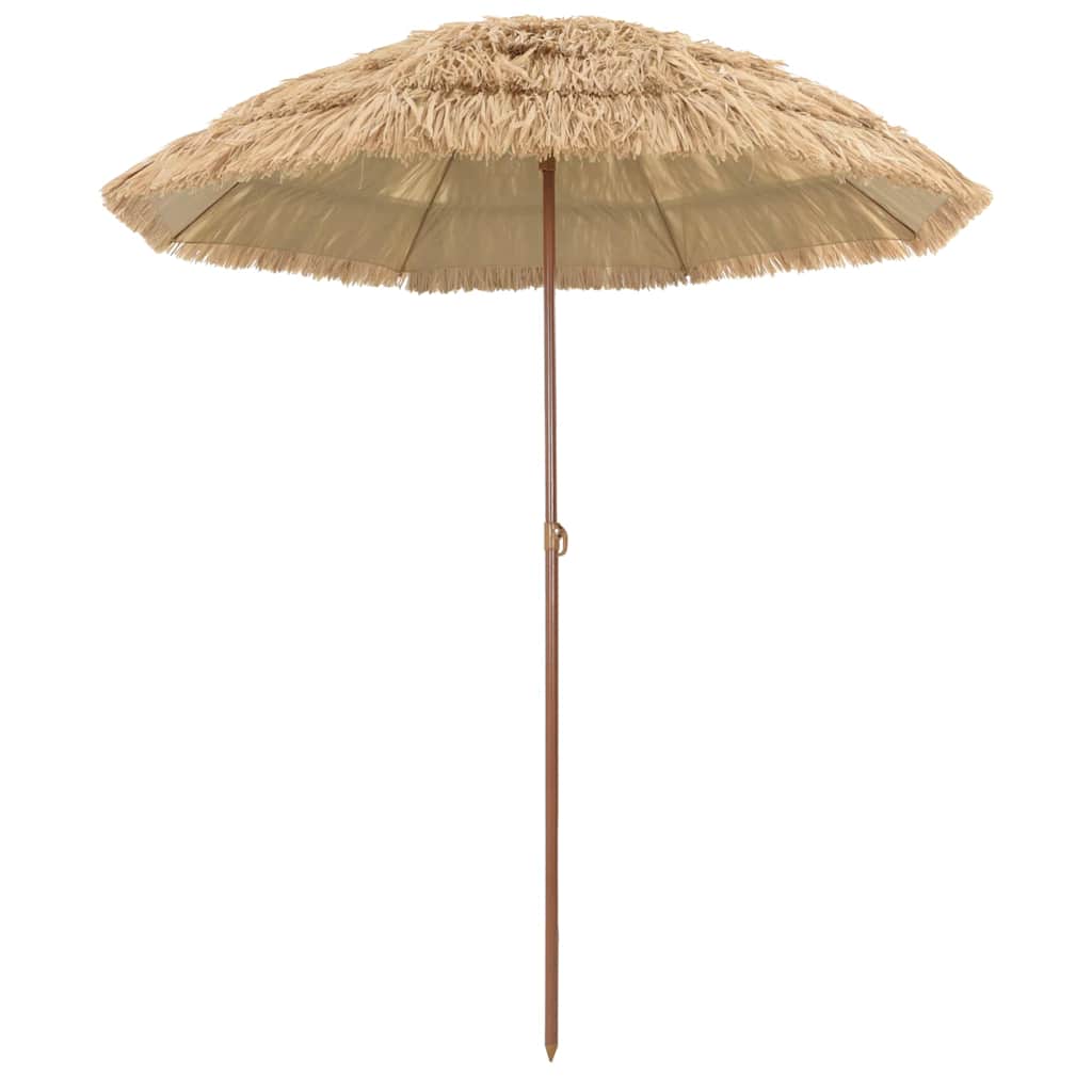 Strandparasol Naturlig 160 x 160 x 196 cm Polyester og stål