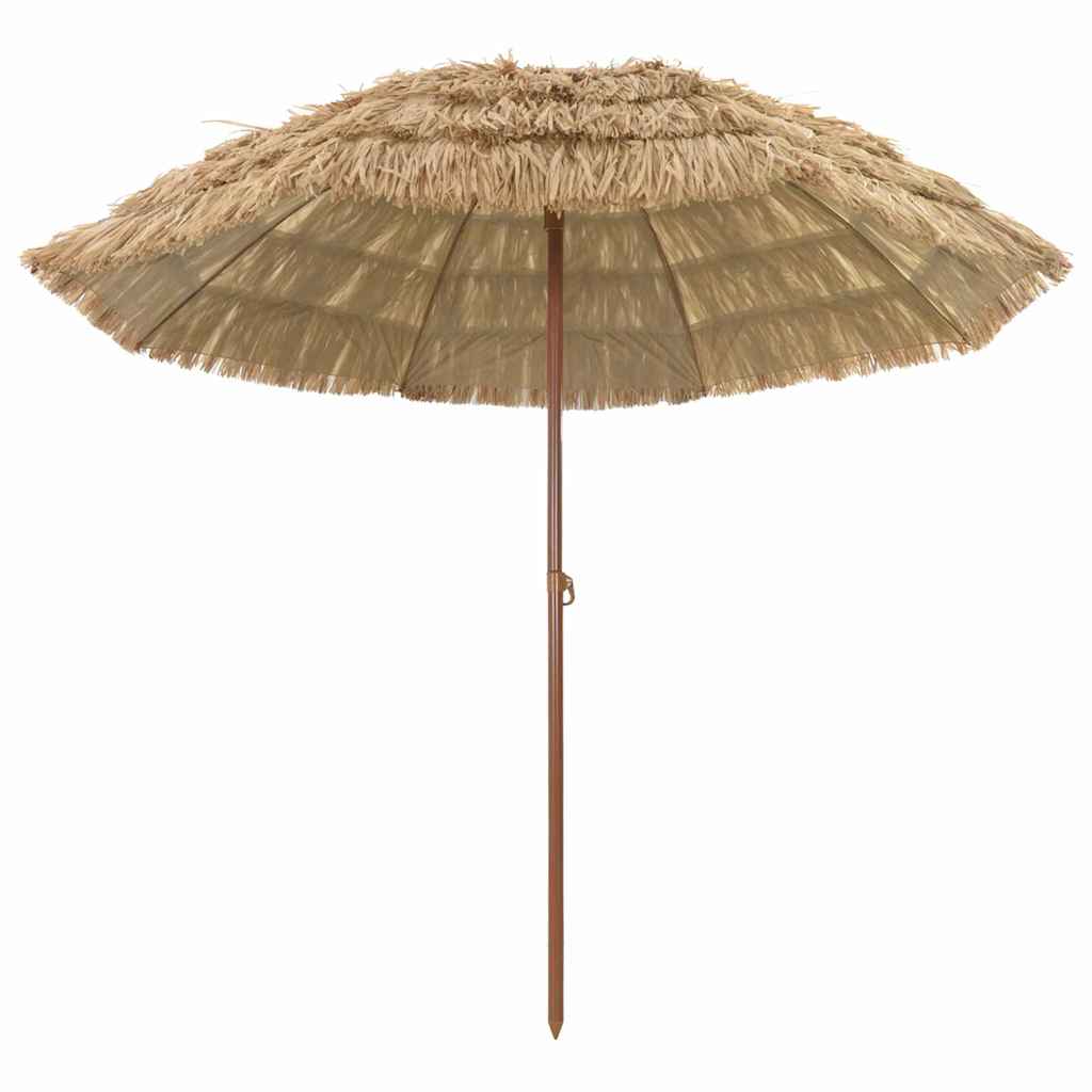 Strandparasol Naturlig 255 x 255 x 255 cm Polyester og stål