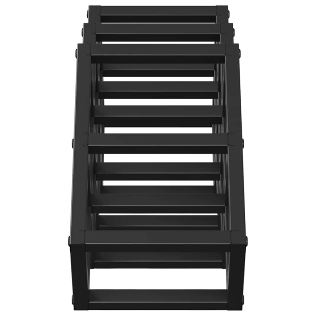 Vinhylle Svart Eik 63 x 16,5 x 25 cm Pulverlakkert stål
