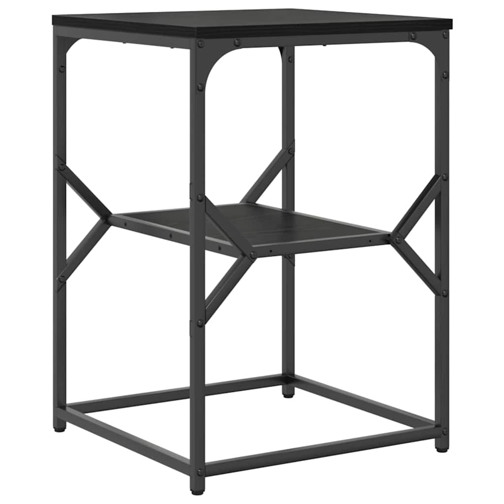 Sidetabell Svart Eik 41 x 40 x 60 cm Konstruksjonsvirke og stål