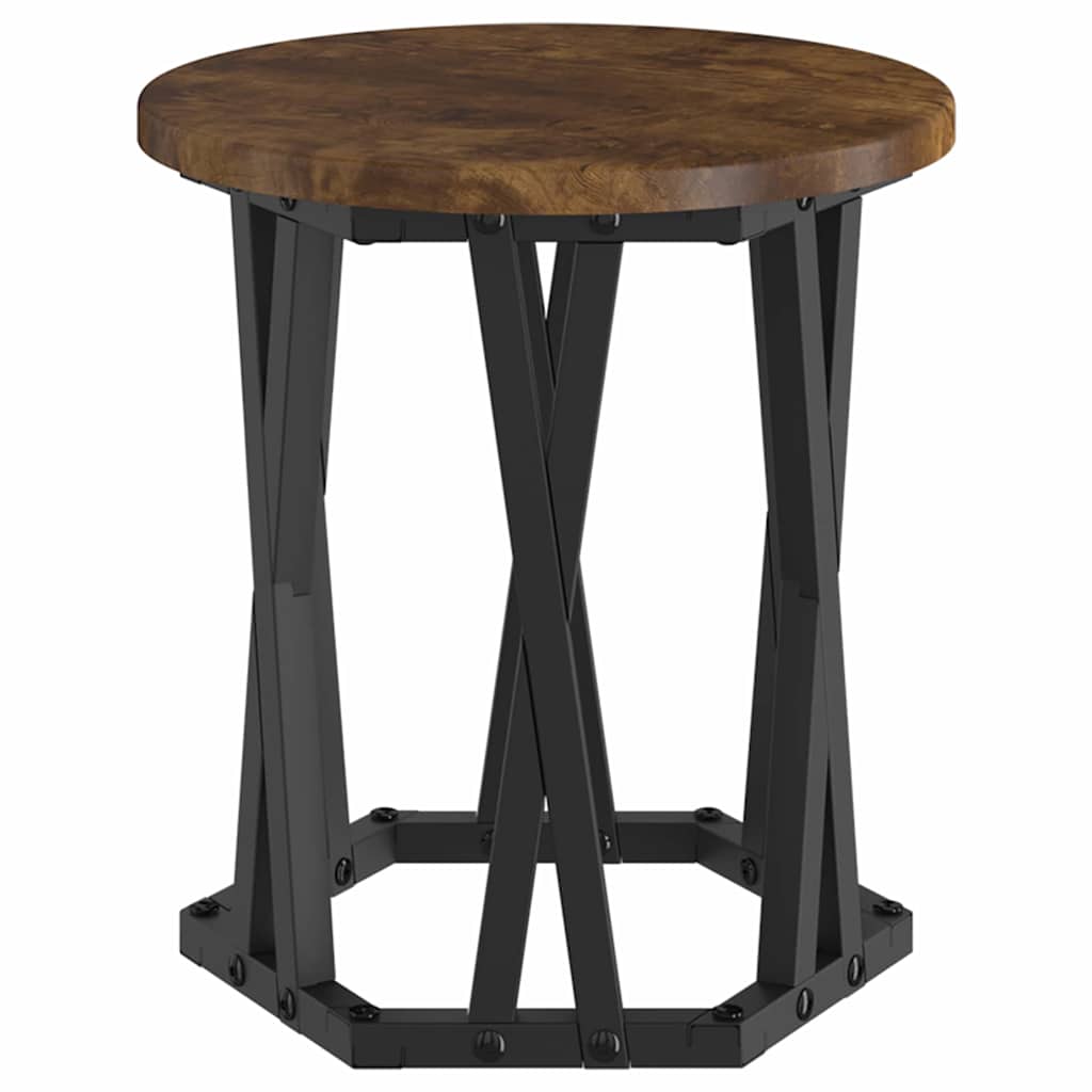 Nesting Sidebord 3 pcs Røkt eik Konstruksjonsvirke og stål