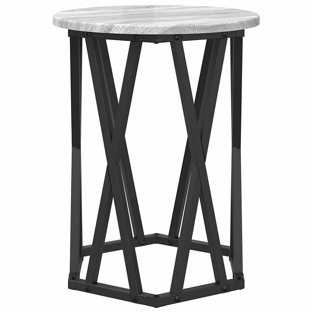 Kaffebord 2 pcs Grå Sonoma Konstruksjonsvirke og stål