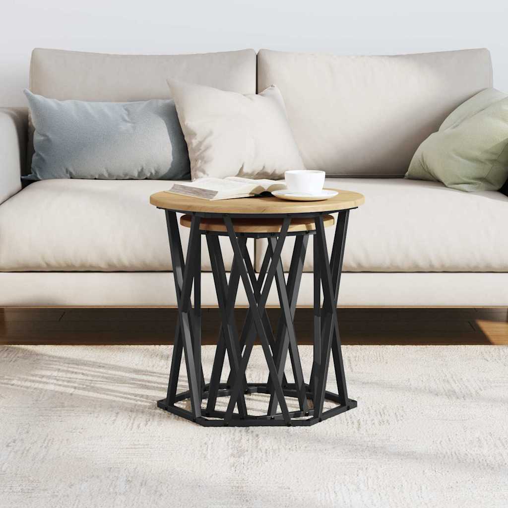 Kaffebord 2 pcs Artisan Eik 50 x 50 x 50 cm