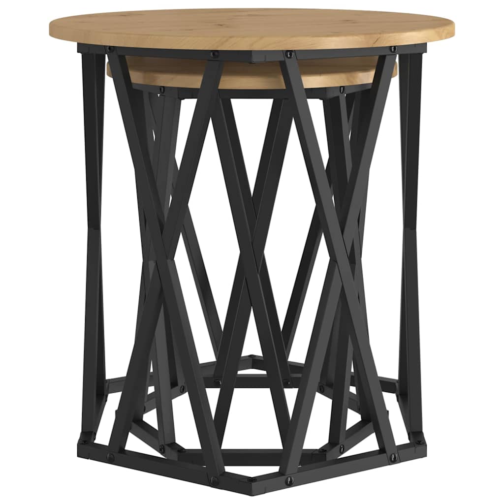 Kaffebord 2 pcs Artisan Eik 50 x 50 x 50 cm