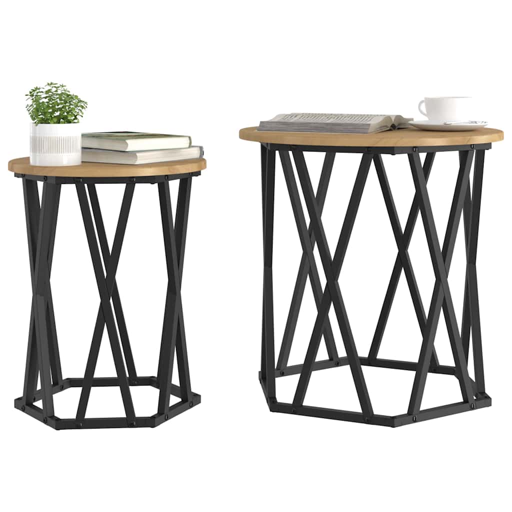 Kaffebord 2 pcs Artisan Eik 50 x 50 x 50 cm