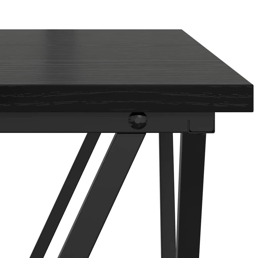 Kaffebord Svart Eik 80 x 80 x 45 cm Konstruksjonsvirke og stål